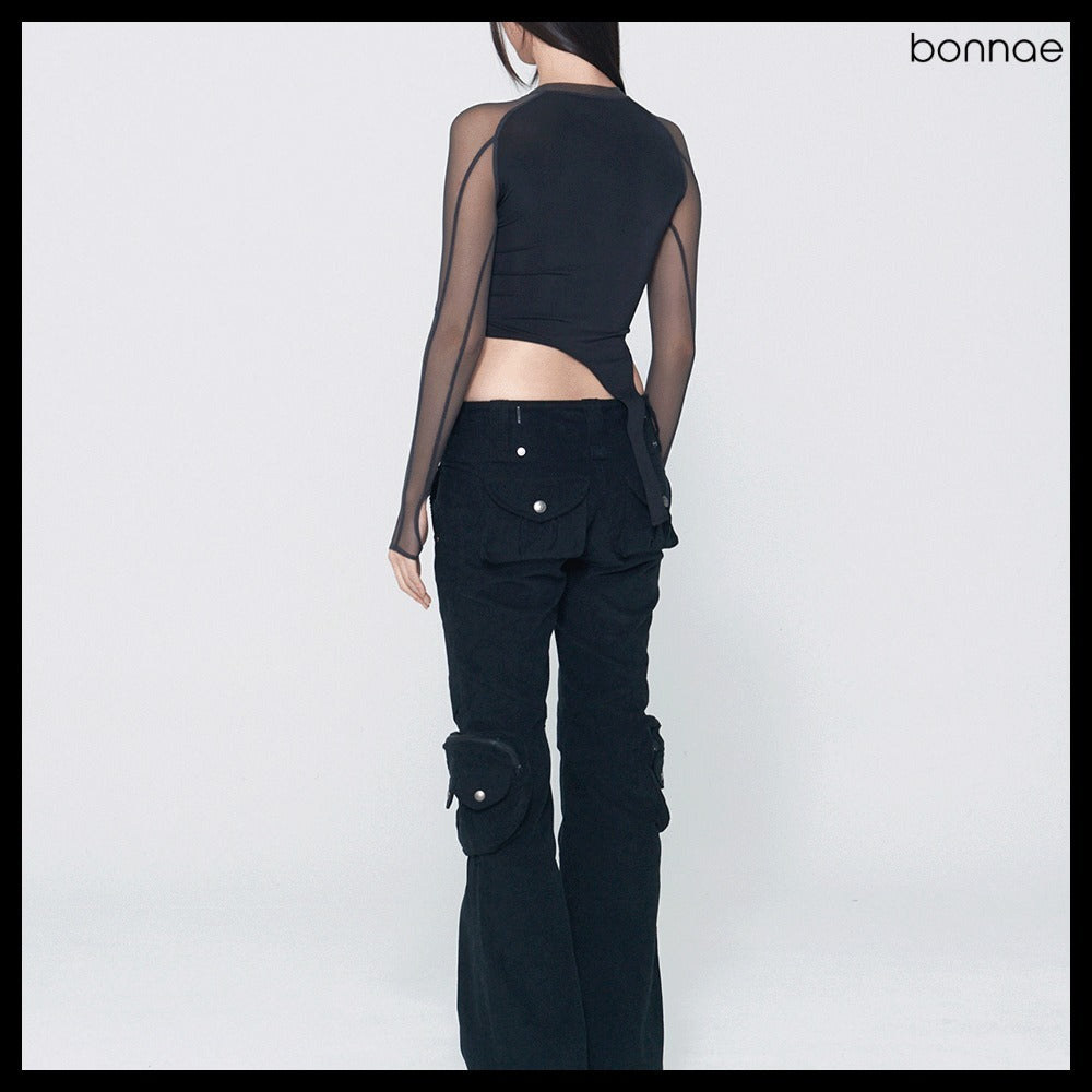 【Bonnae】Women's Mesh Top 2Colors