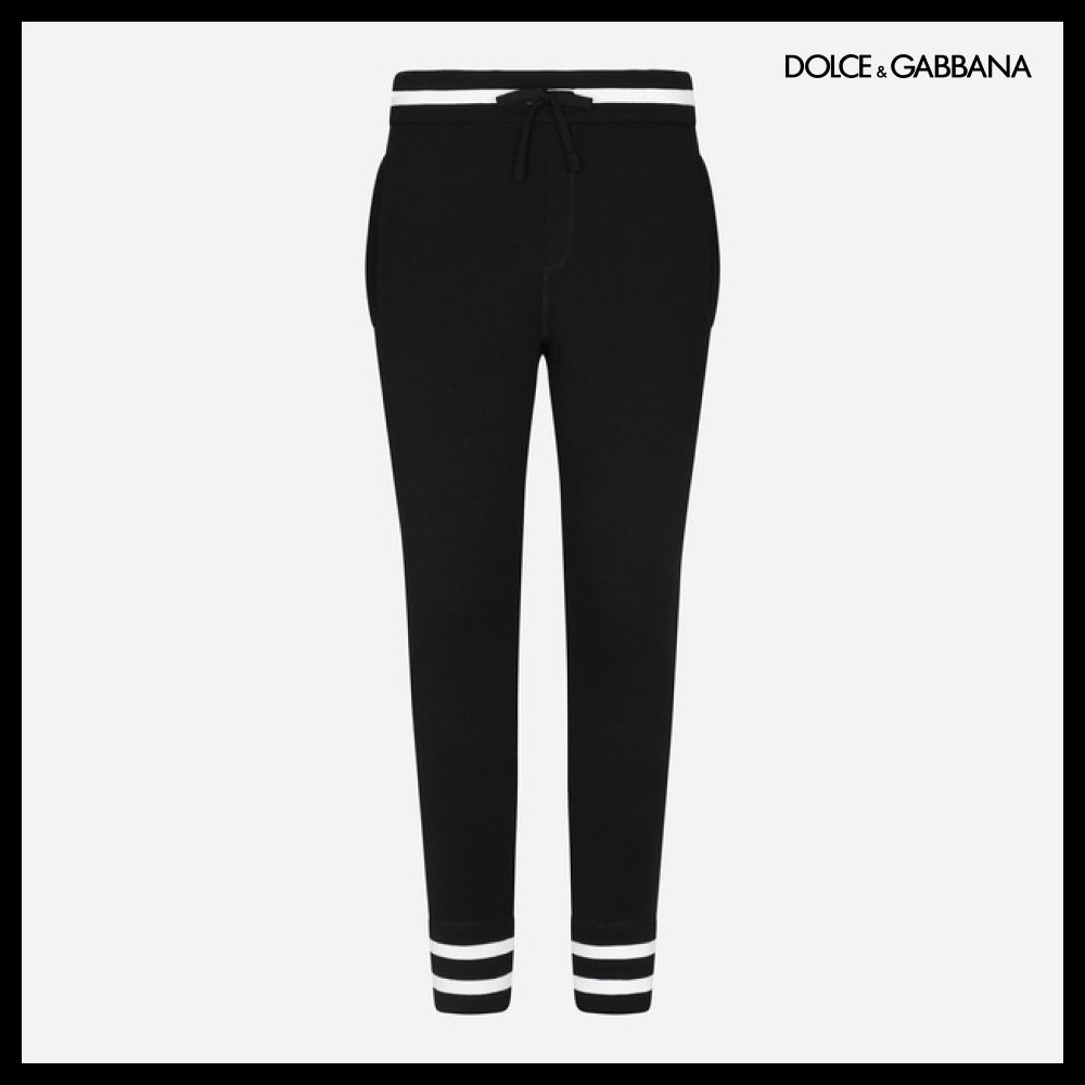 【Dolce & Gabbana】WOOL JOGGING PANTS WITH EMBROIDERY