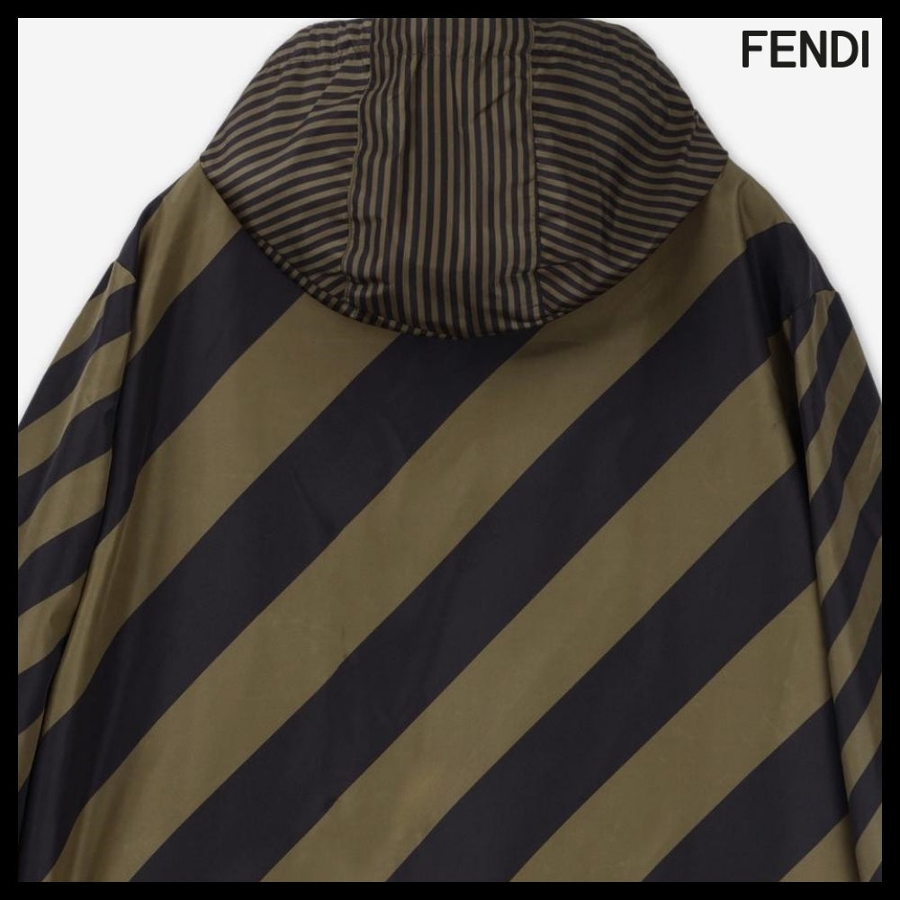 【FENDI】FF ナイロン ウィンドブレーカー ジャケット ブラウン