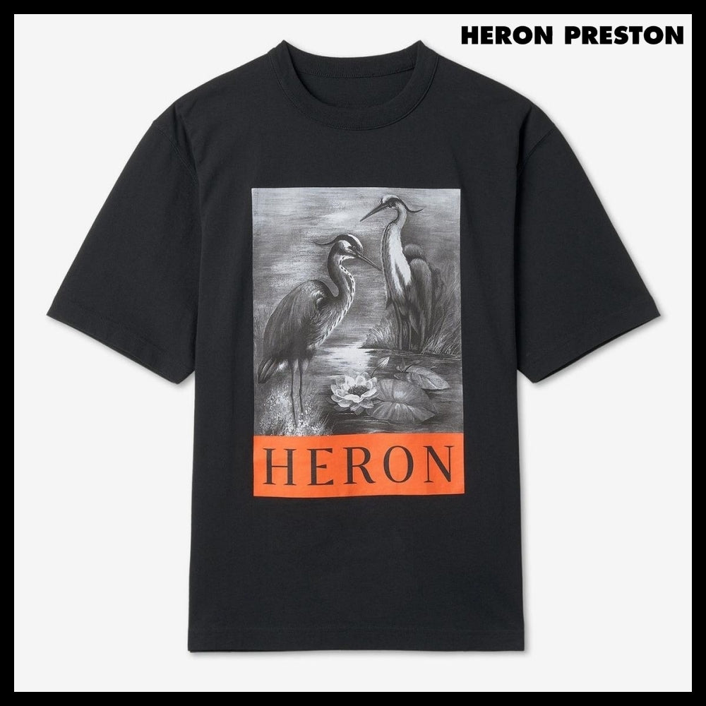 【HERON PRESTON】LOGO GRAPHIC PRINTING SHORT-SLEEVE T-SHIRT