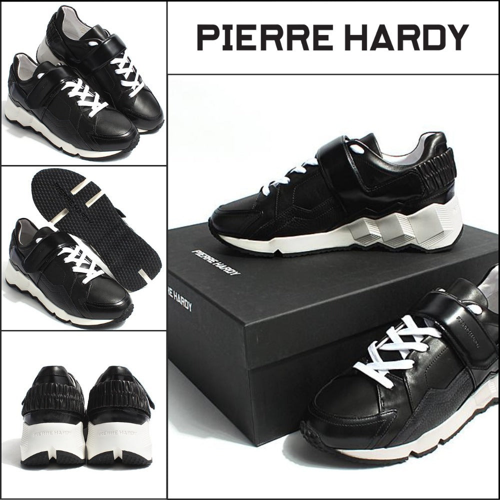 【Pierre Hardy】BLACK Velcro Running Sneakers