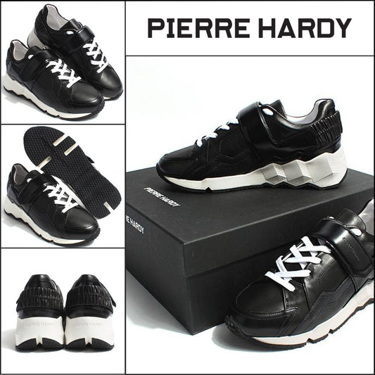 【Pierre Hardy】BLACK Velcro Running Sneakers
