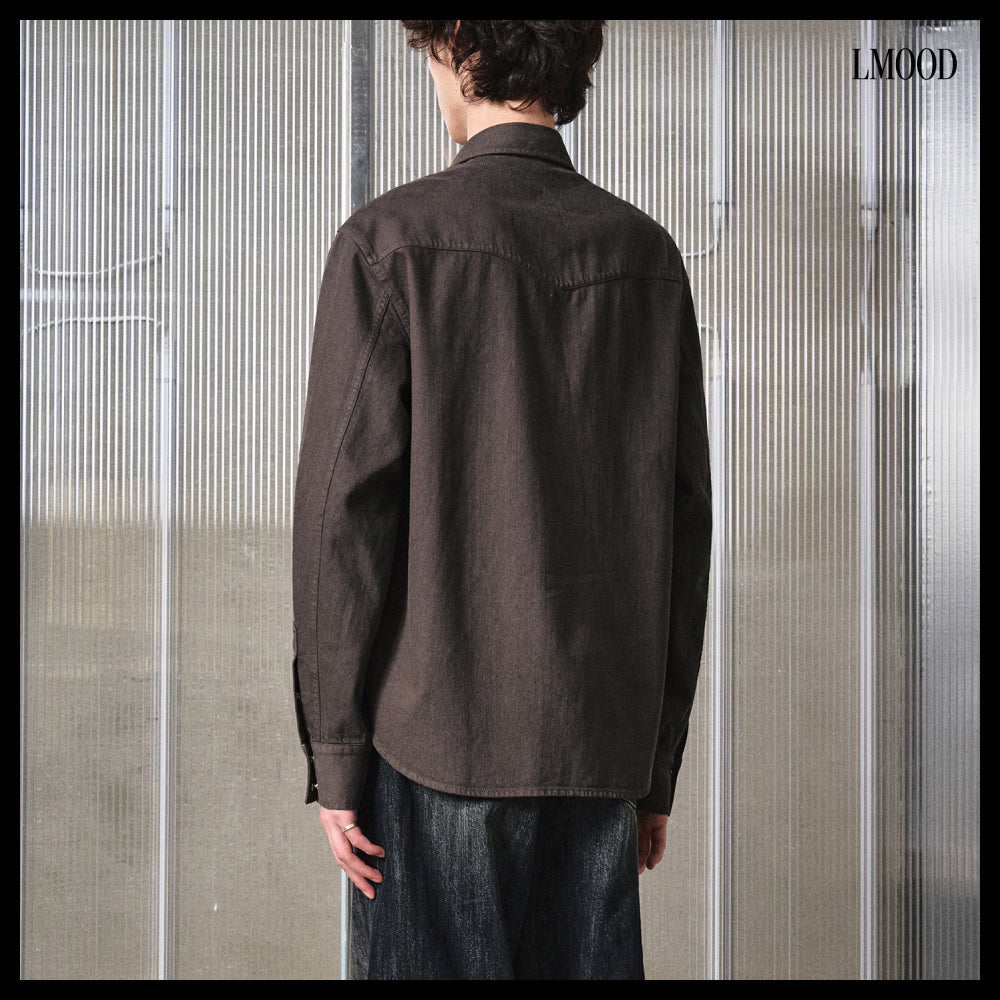 【LMOOD】Bad Guy Denim Western Shirt 3 Colors