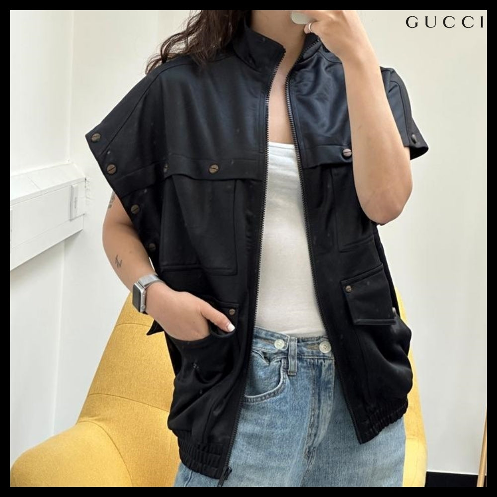 【GUCCI】Vintage Multi-Pocket Detachable Jacket Black