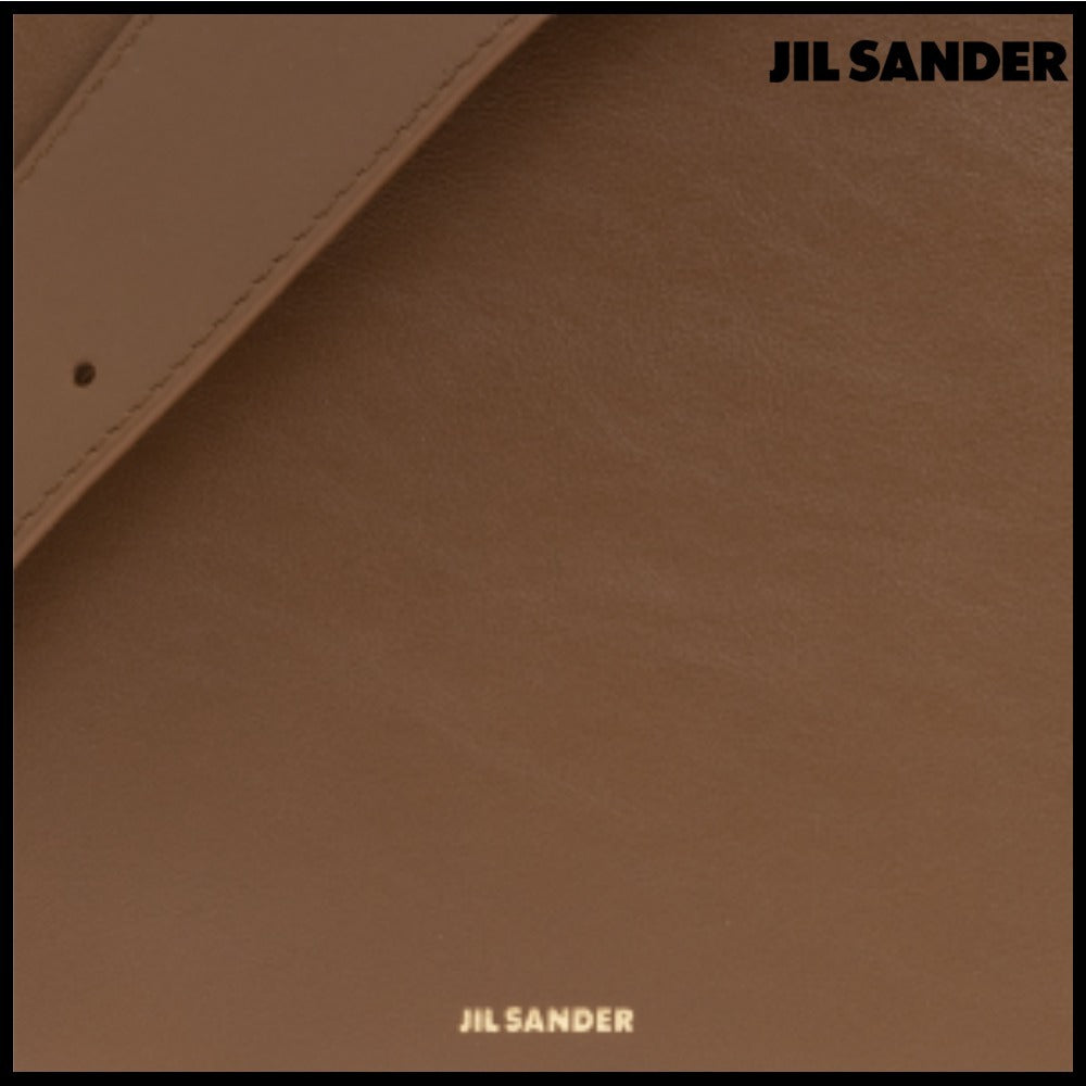 【正規品】【Jil Sander】Brown Shoulder Bag with Logo