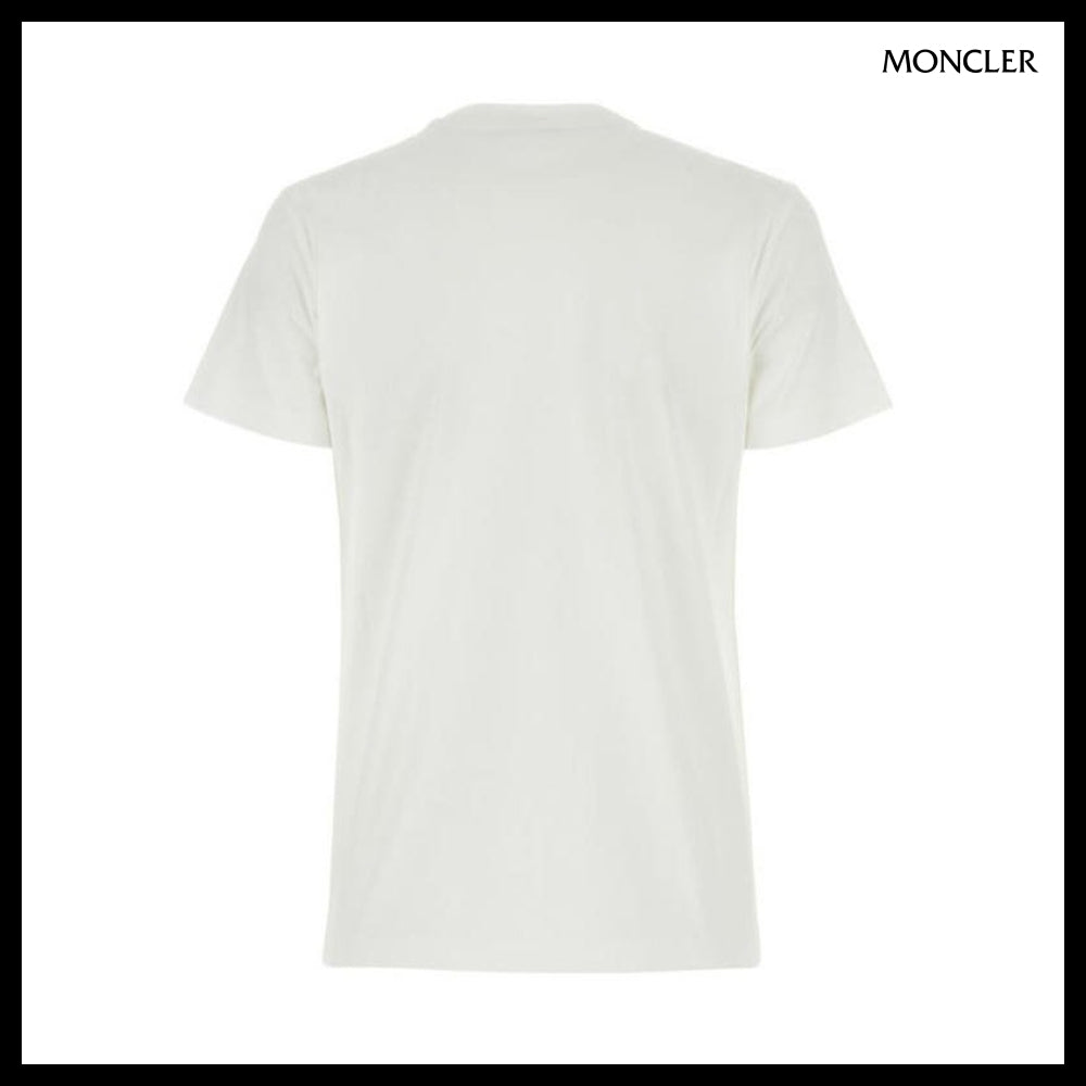 【MONCLER】Chest Logo Short Sleeve T-Shirt White Women