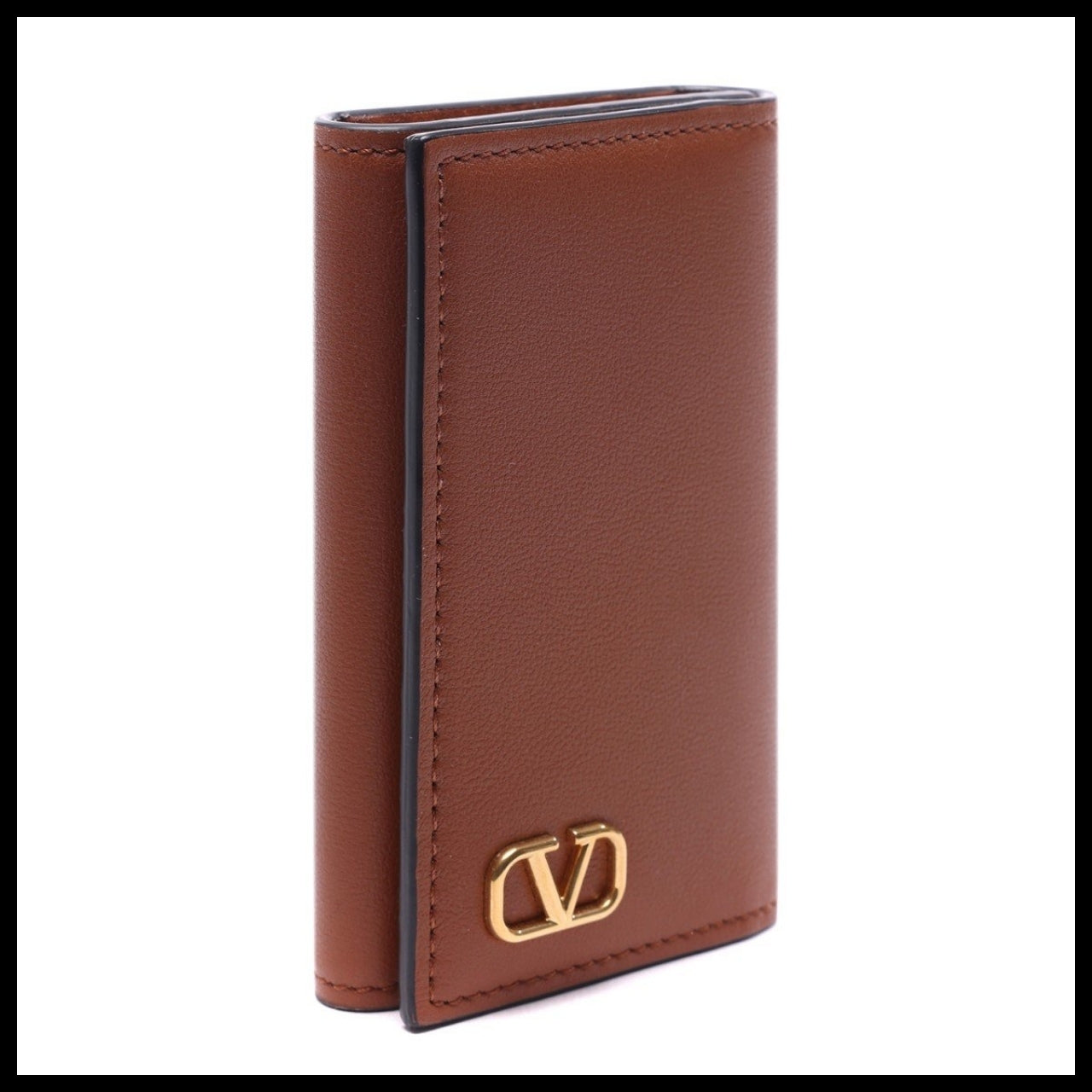 【Valentino】Men's VLogo Signature Key Wallet Logo Leather