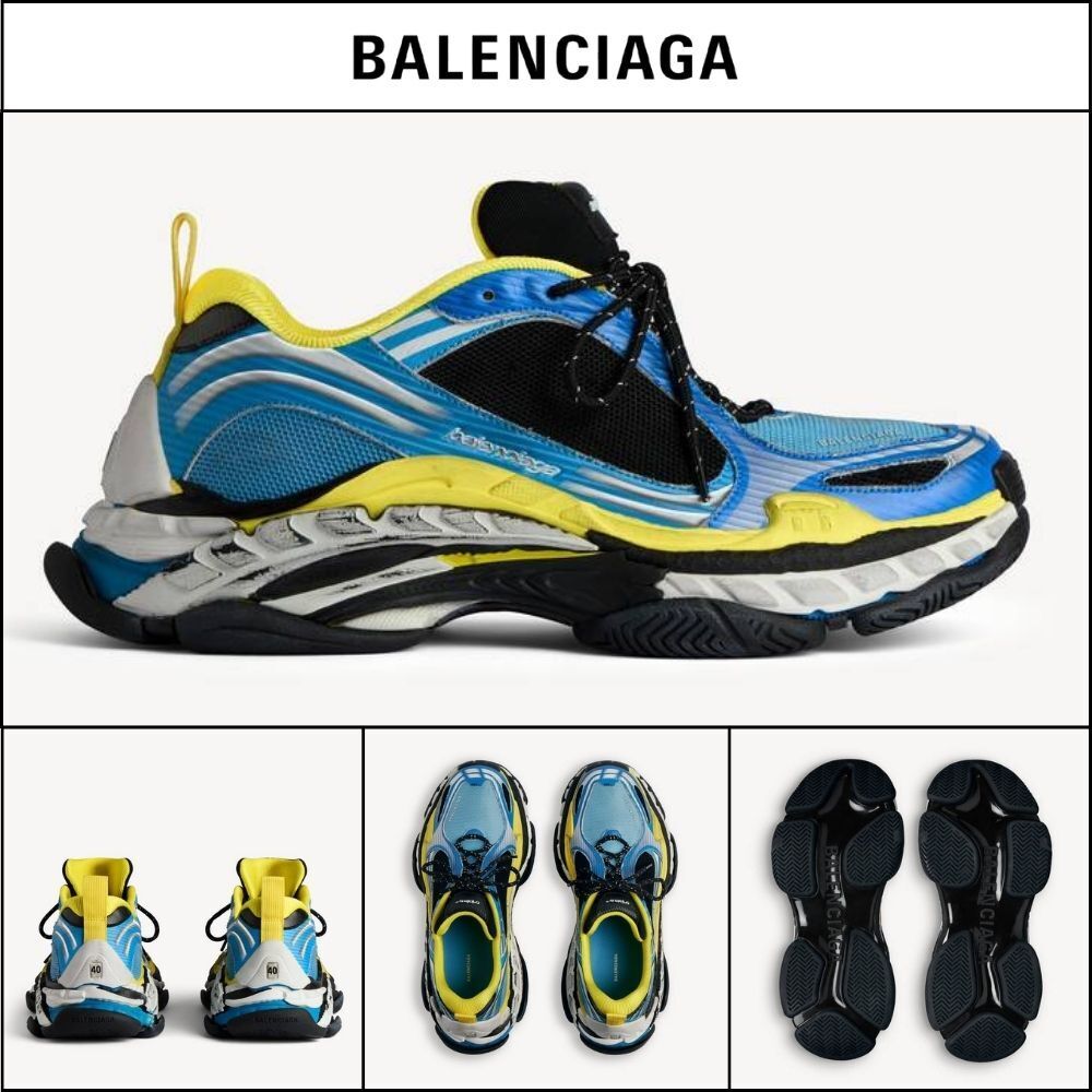 【BALENCIAGA】Triple S2 Sneakers Blue White Yellow