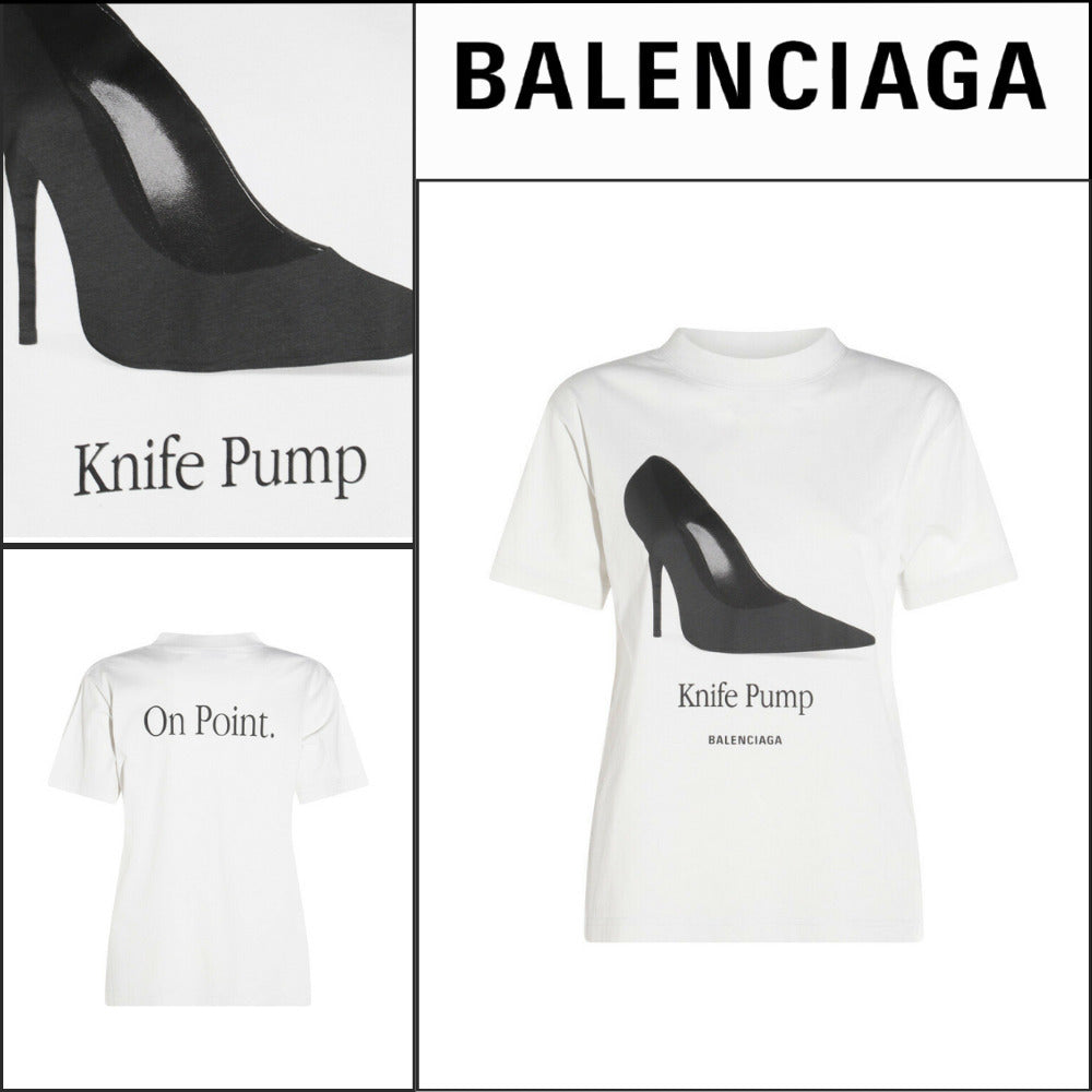 【BALENCIAGA】Women’s Nife Pump Small Fit T-Shirt White