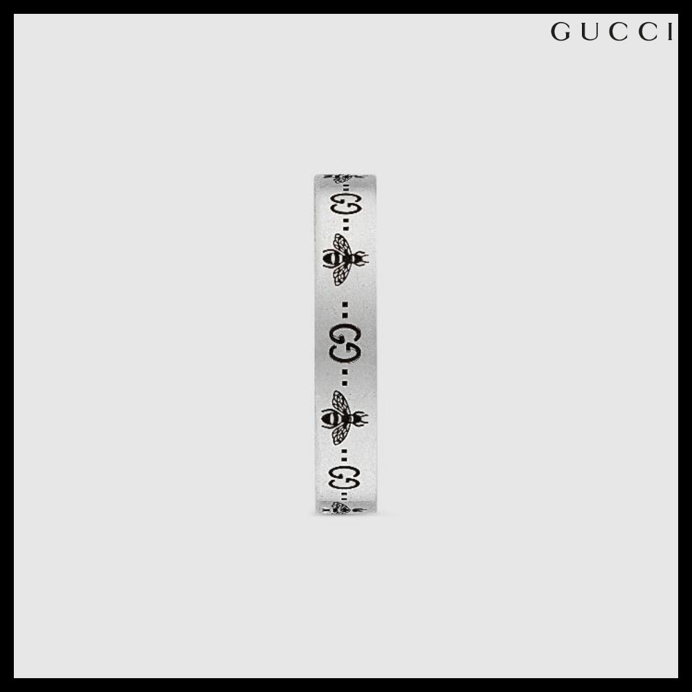 【GUCCI】GG BEE Bee Logo Engraving Ring SILVER