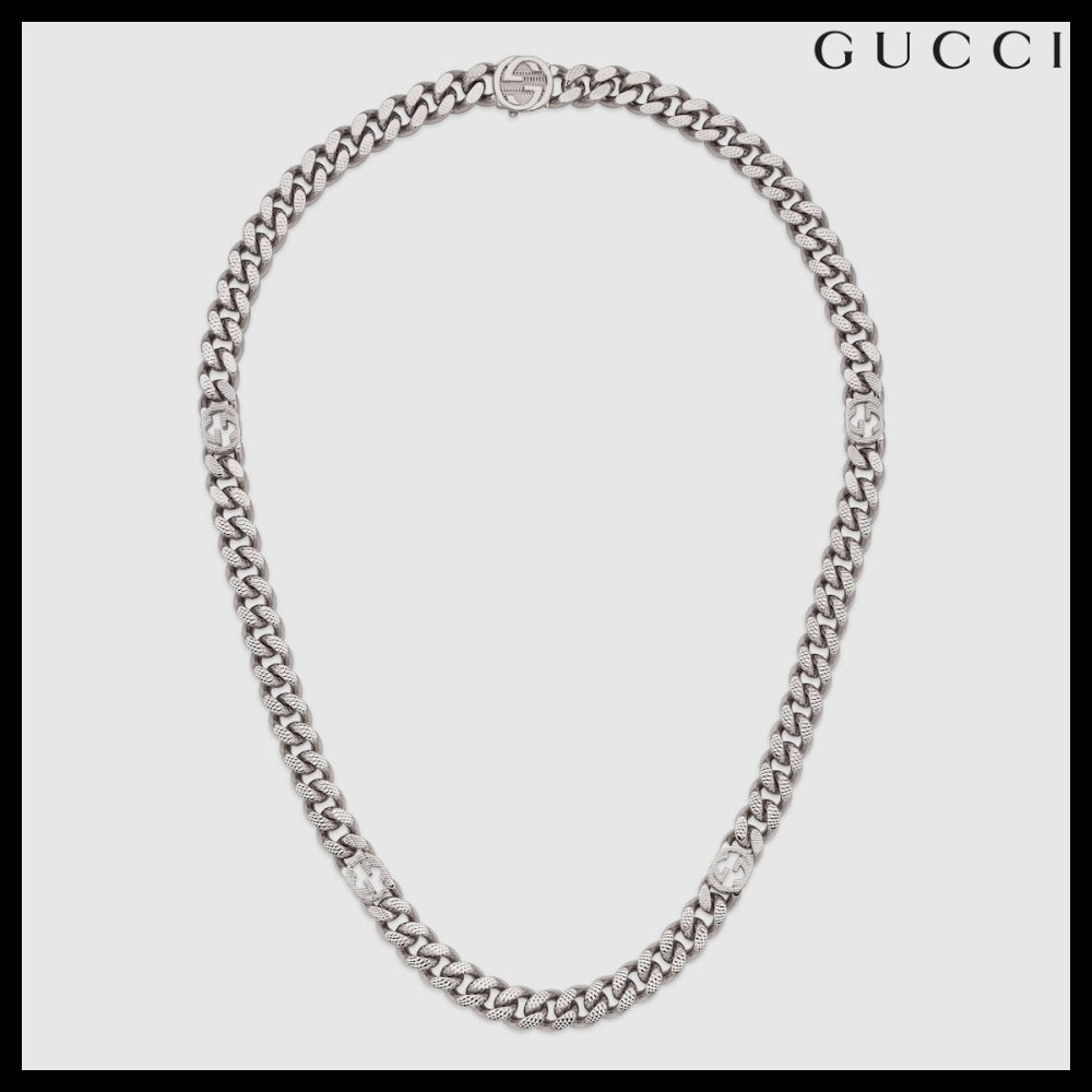 【GUCCI】Interlocking Necklace (2 Colors)