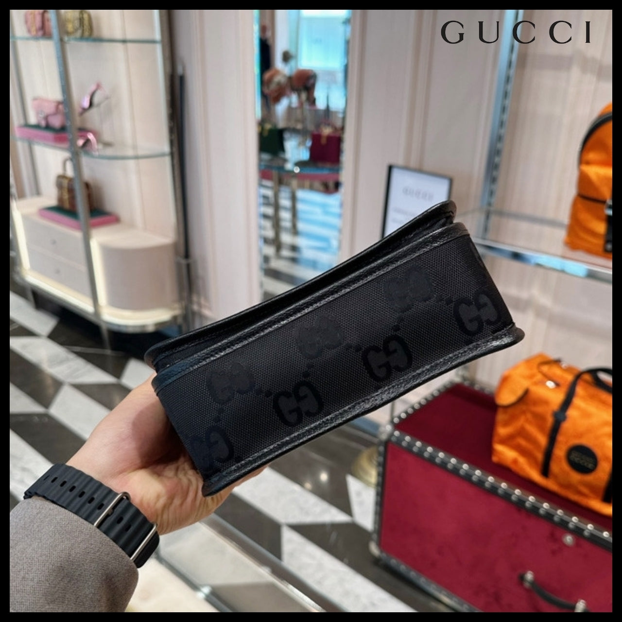 【GUCCI 】GG Off The Grid Nylon Small Travel Bag
