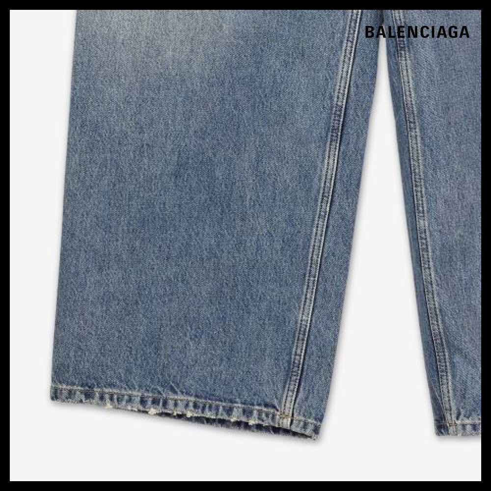 【BALENCIAGA】Baggy Denim Pants Sunbleached Blue
