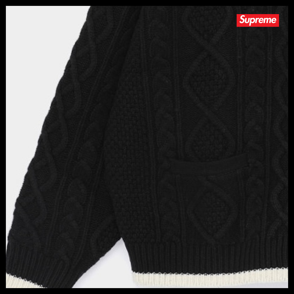 【100%正規品保証 Supreme】 Zip Up Hooded Sweater Knit Jacket