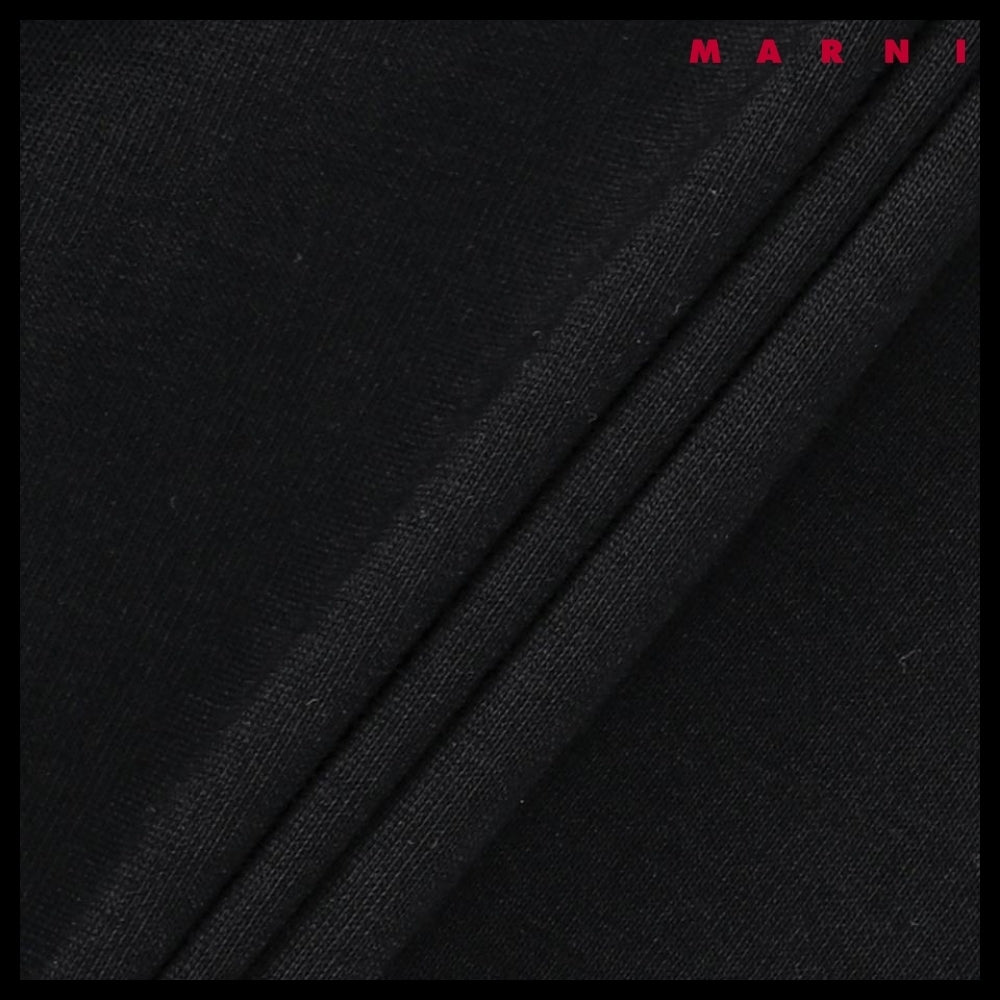 【MARNI】クルーネック ロゴプリント 半袖Tシャツ ブラック