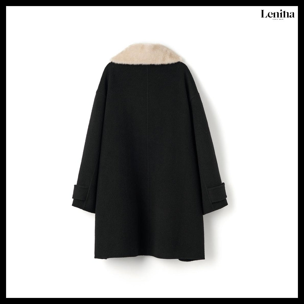 【LENINA】Perris Wool Handmade Half Coat
