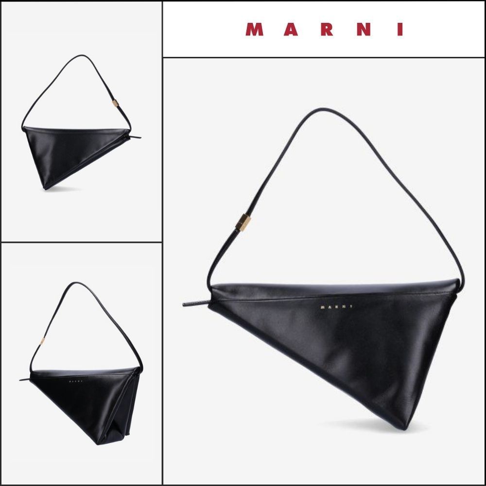 【MARNI】Prisma Triangle Bag Black