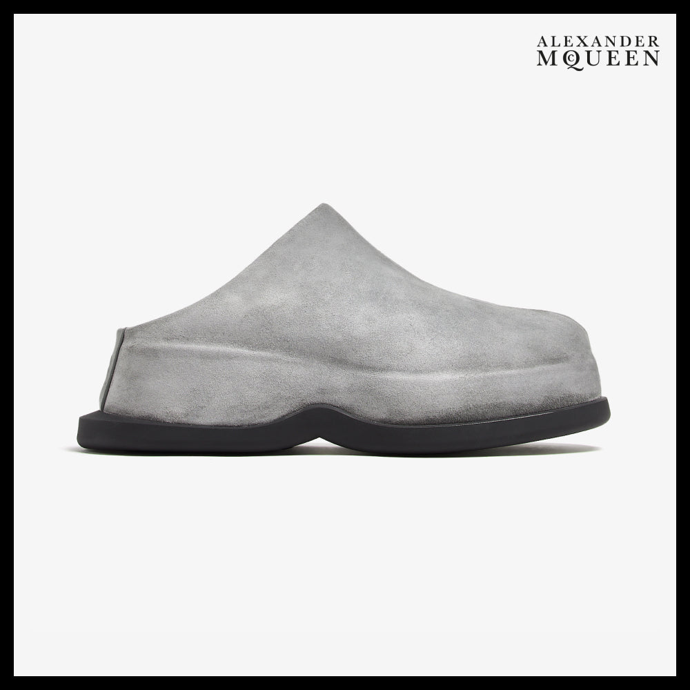 【Alexander Mcqueen】Wave Mules Suede Slip-On