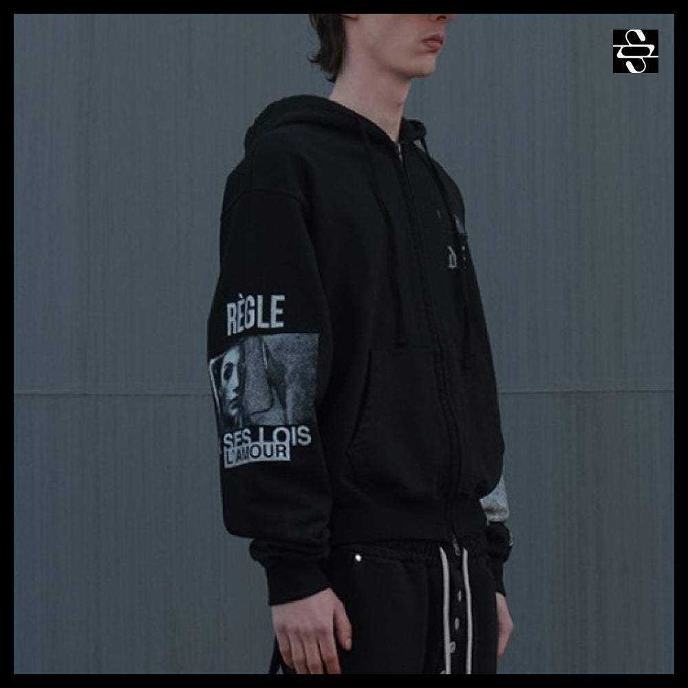 【SUNDAYOFFCLUB】Object Of Desire Zip Up Hoodie