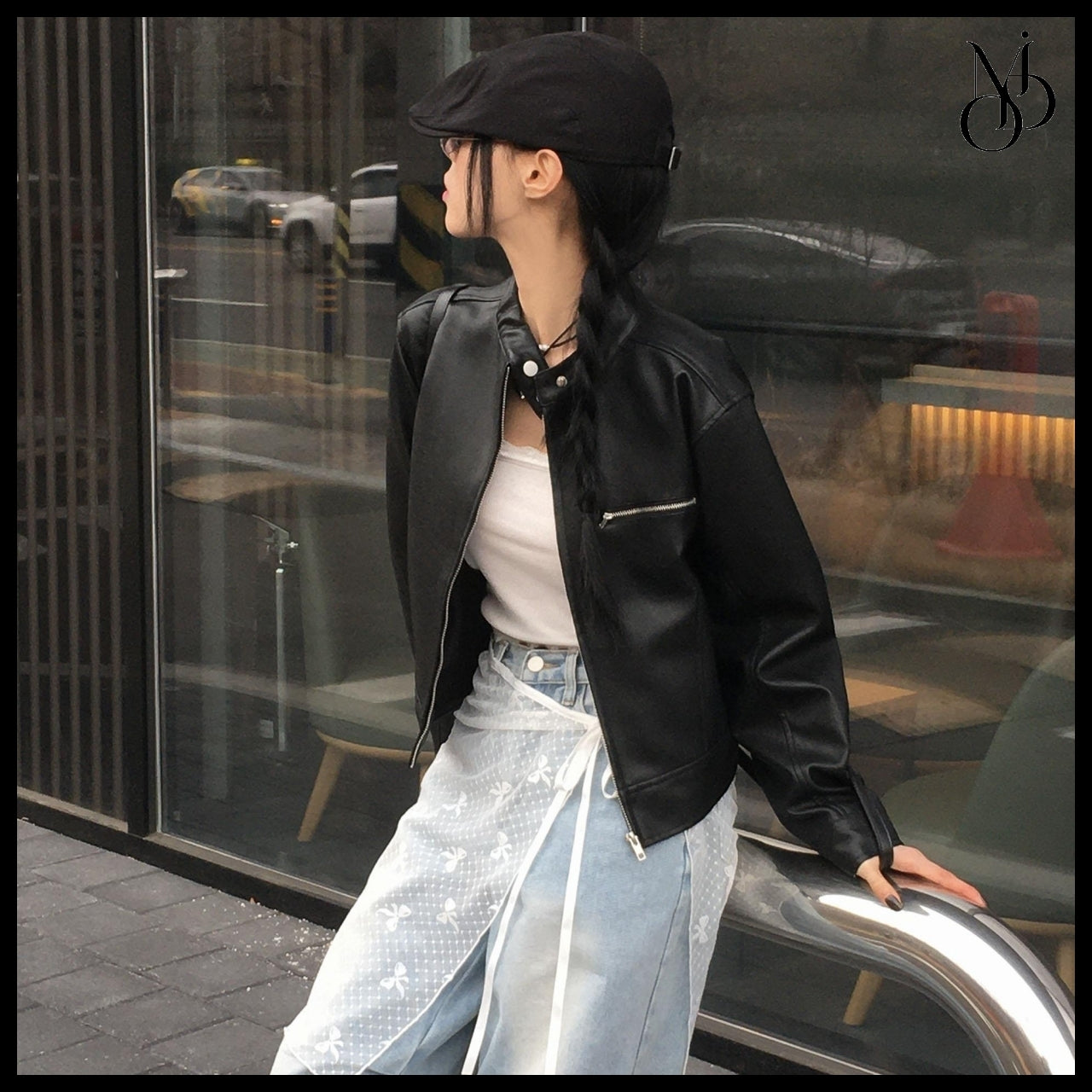【MODIMOOD】Vera Rider Leather Jacket 4 Colors