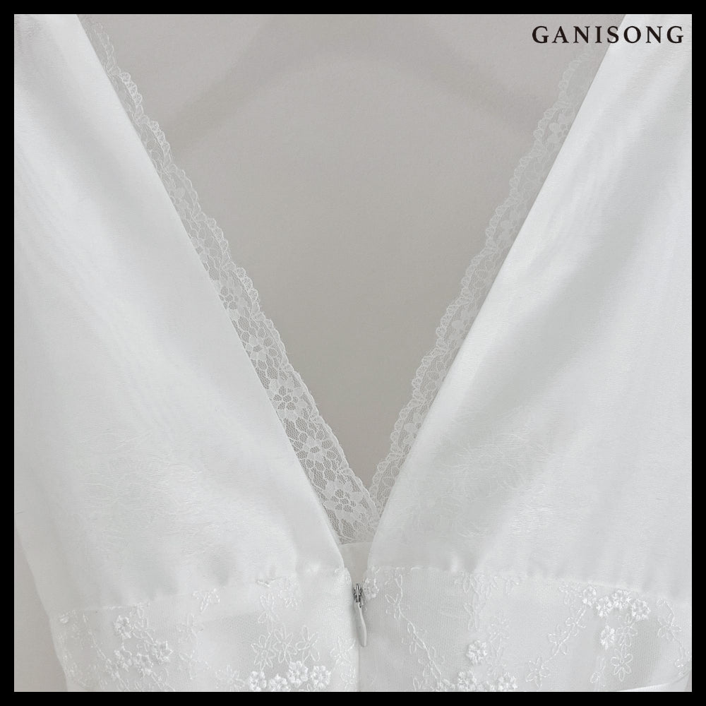 【GANISONG】Bridal Sumuk Dress White
