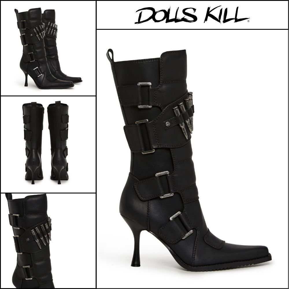 ◆DOLLS KILL◆DARKER WAVS Bullet Moto Boots