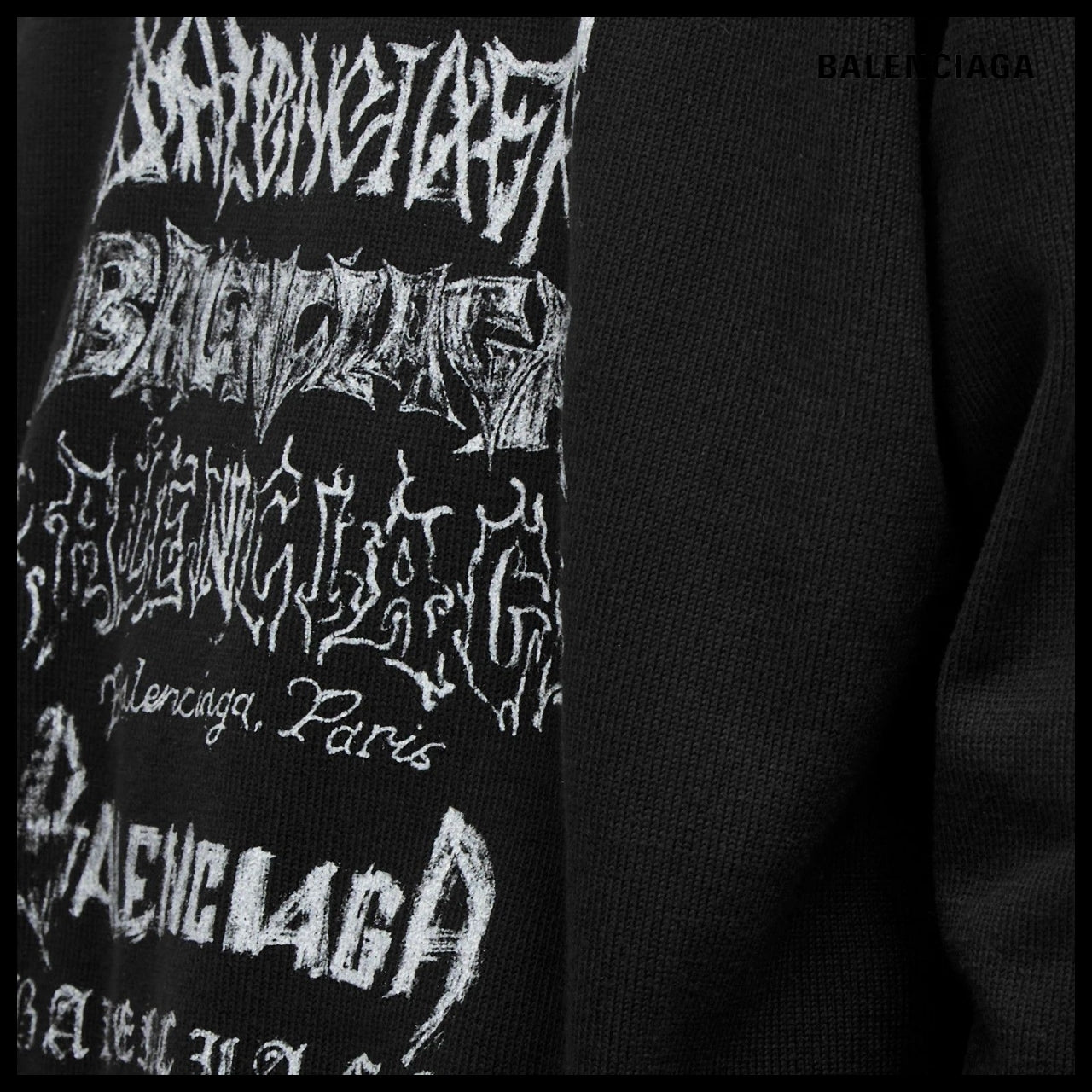 【BALENCIAGA】DIY Metal Sweater Black
