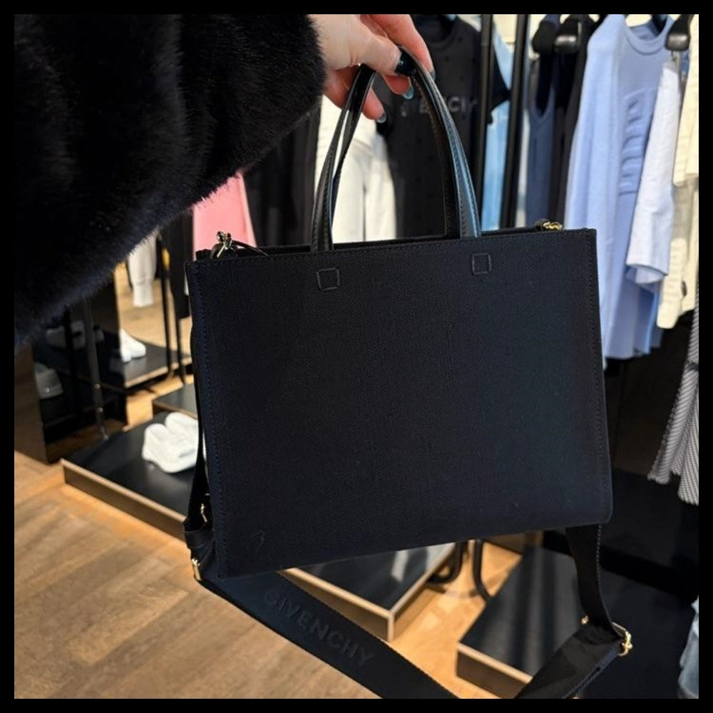 【GIVENCHY】Canvas Small Tote Bag Black