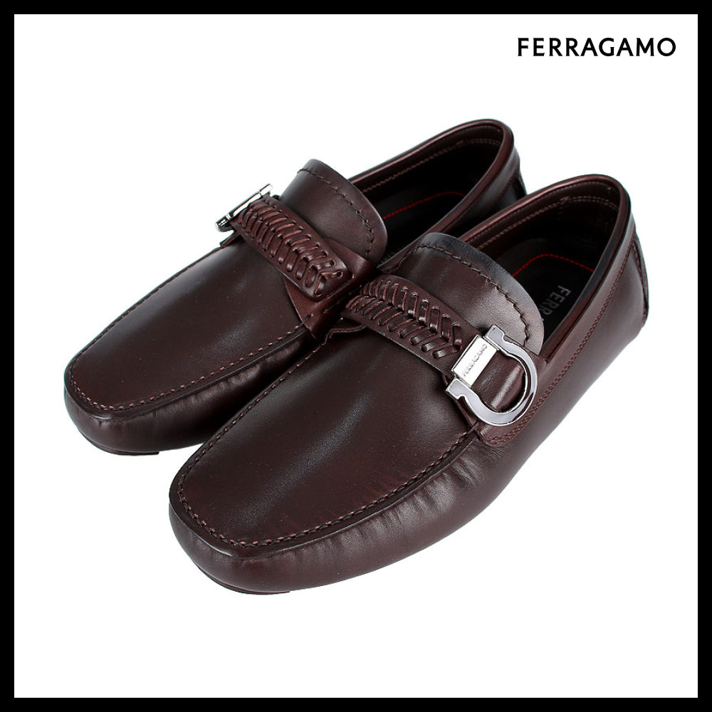 【FERRAGAMO】 Gancini Driving Loafers 0774653
