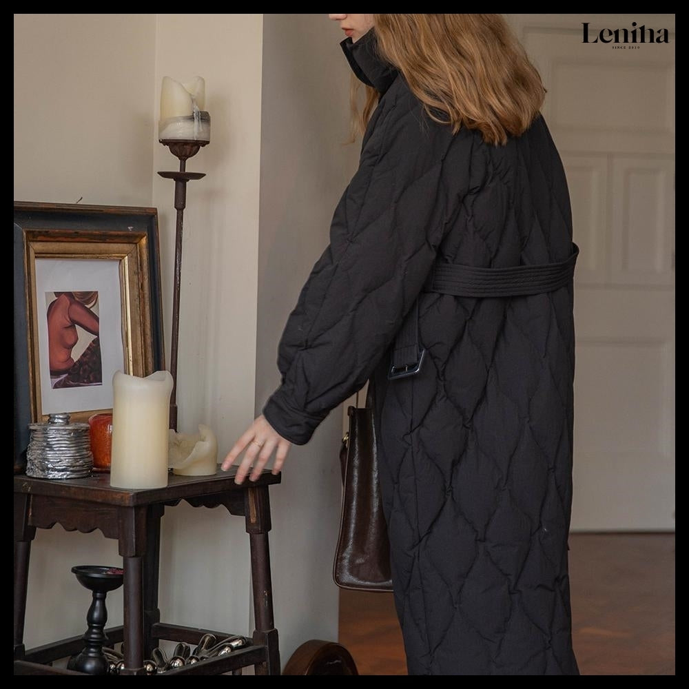 【LENINA】MARTHA Stand Collar Long Down Padding