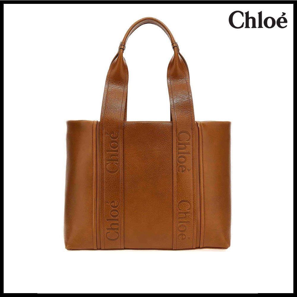 【Chloe】Woody Medium Tote Bag Clay Brown
