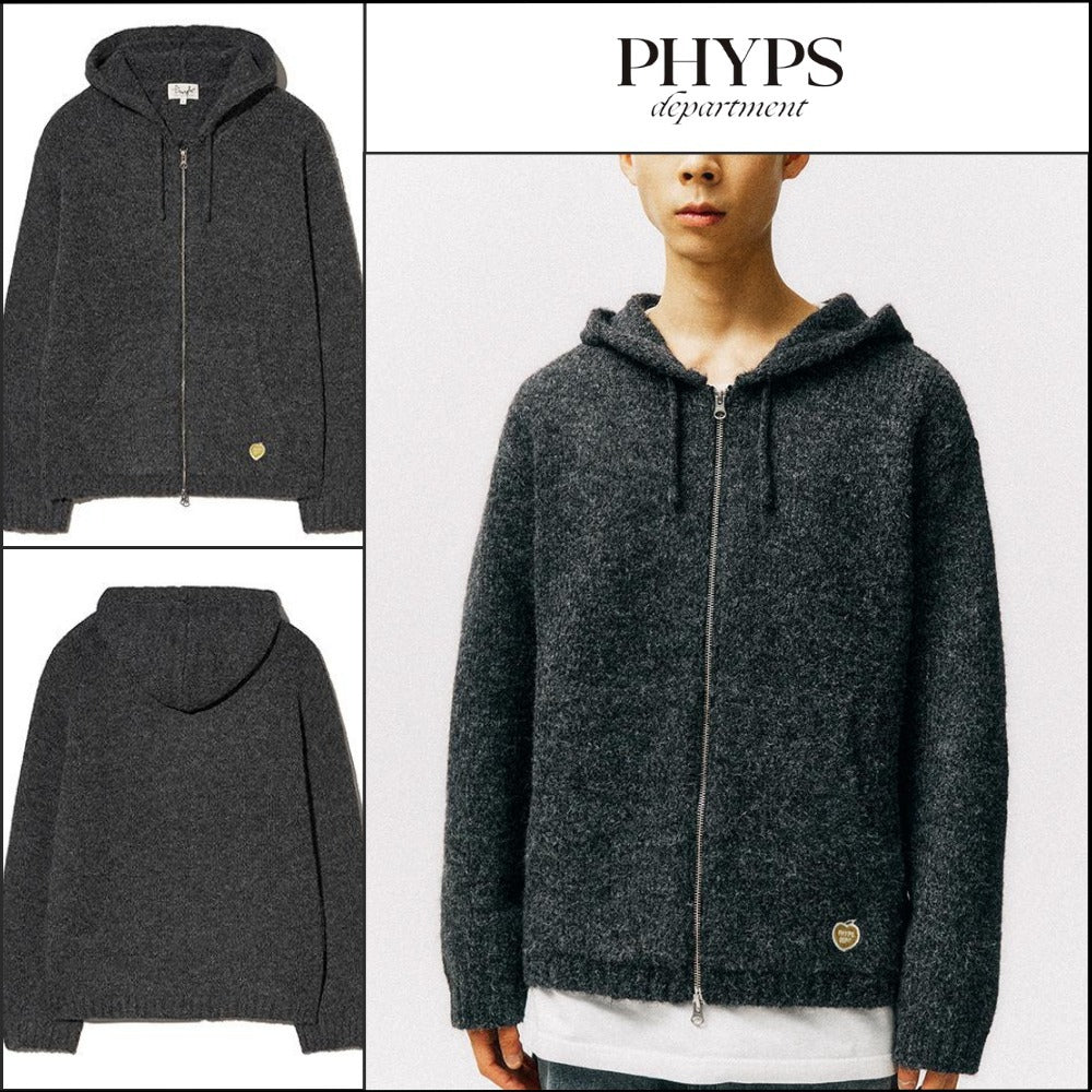 【PhypsDepartment】ハート アップル ニット フードジップアップ