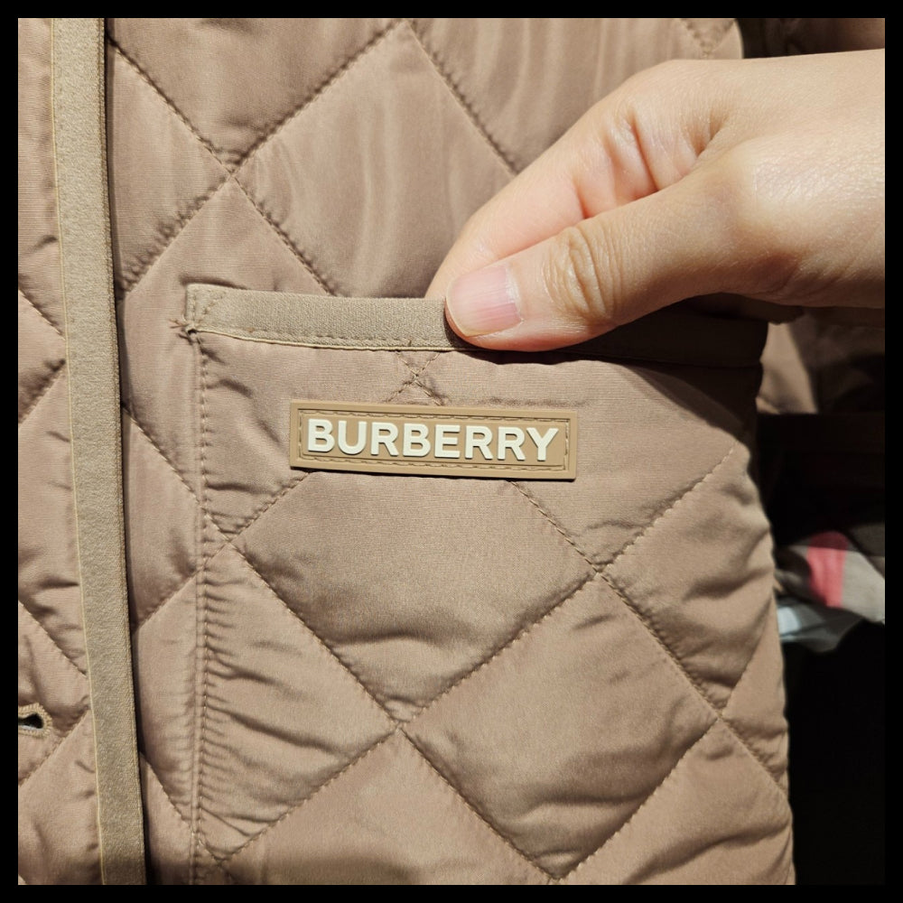 【BURBERRY】New Teyting long quilted women’s jacket camel