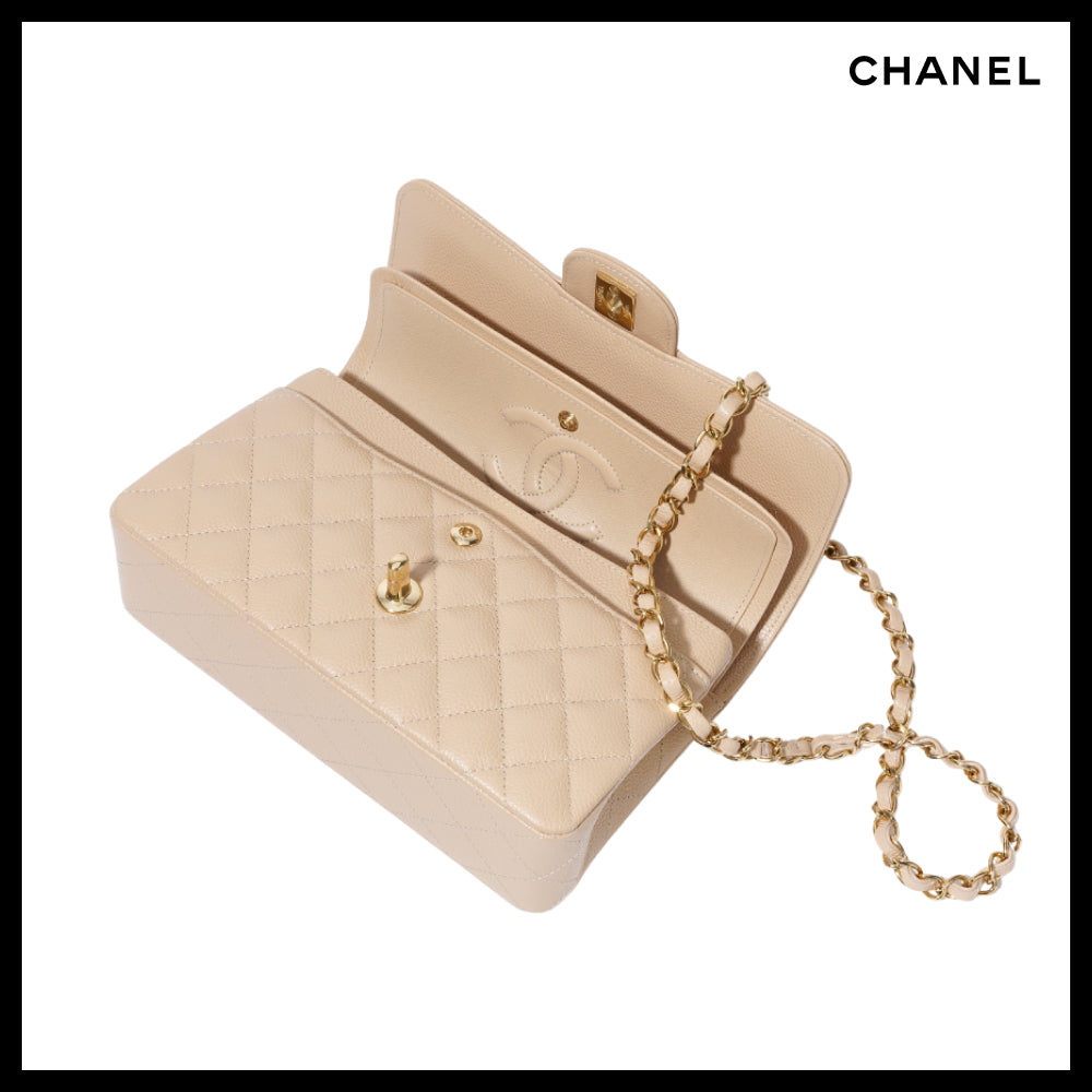 【CHANEL】Small Classic Handbag Grained Calfskin