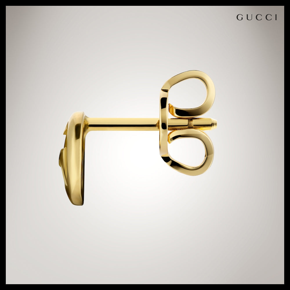【GUCCI】Interlocking 18K Stud Earrings