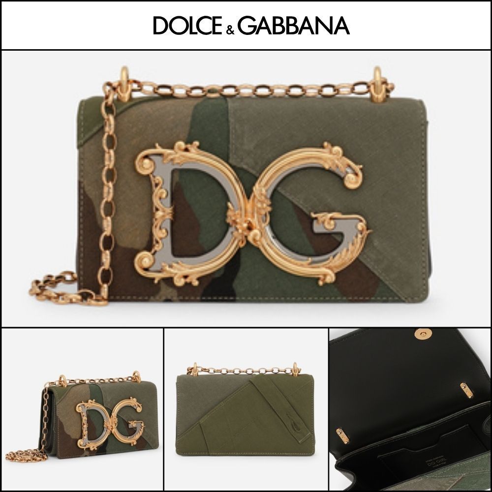 【Dolce & Gabbana】DG GIRLS PHONE BAG IN CAMOUFLAGEPATCHWORK