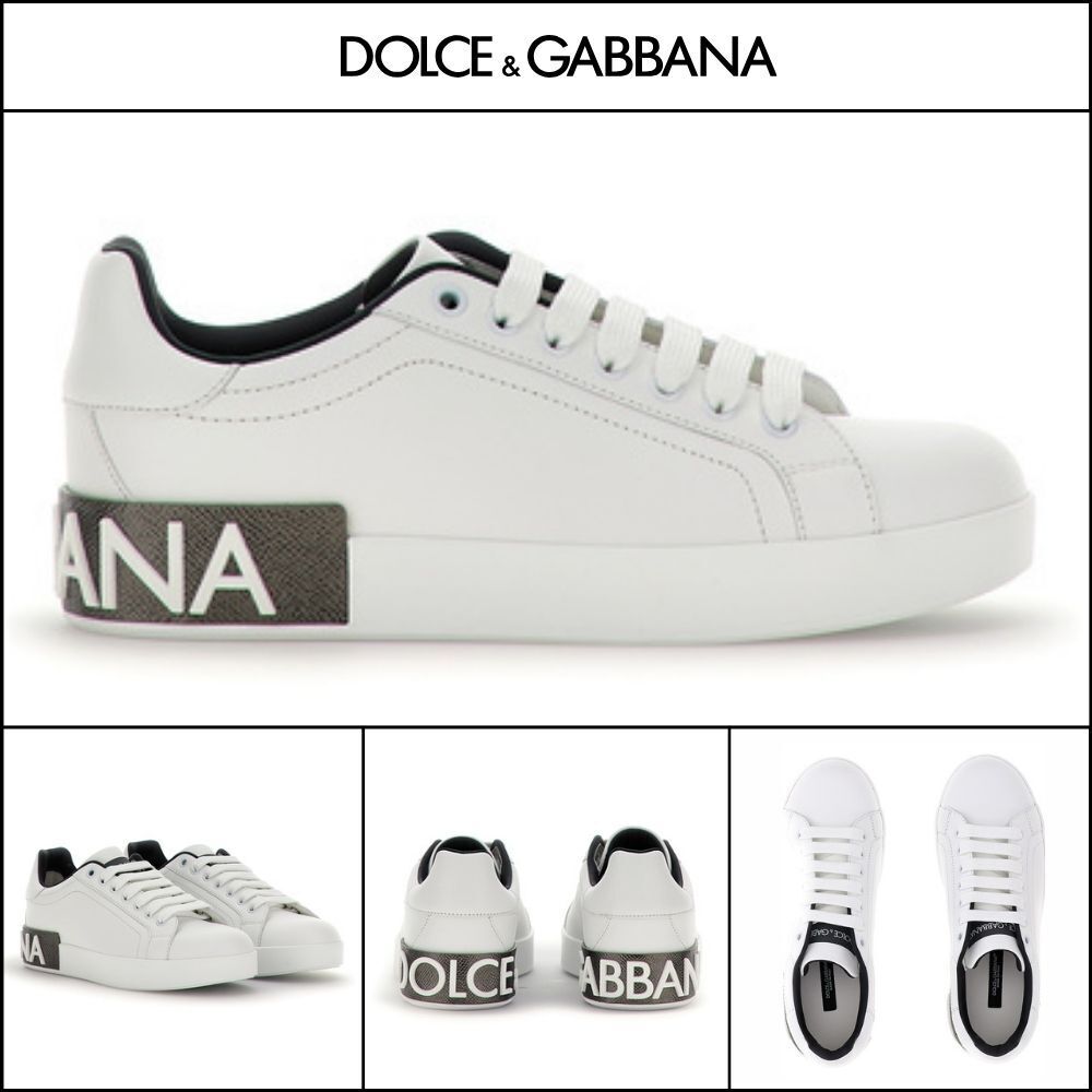 【Dolce & Gabbana】LEATHER SNEAKERS WHITE