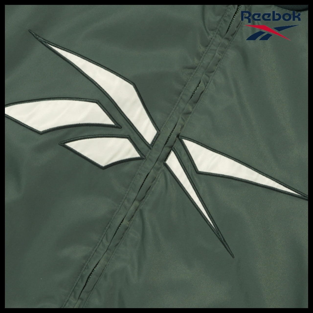 【Reebok】Vector Stadium Varsity Jacket Green