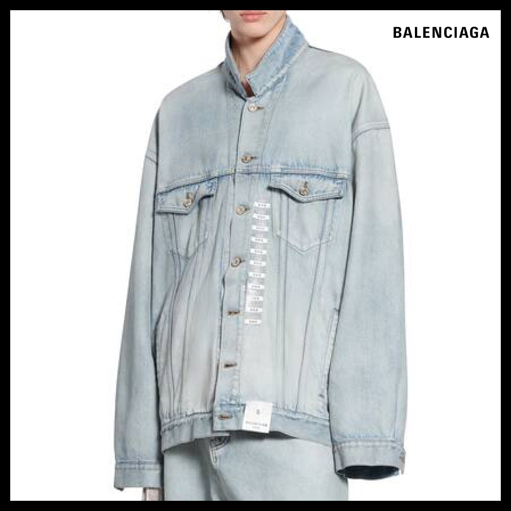 ★BALENCIAGAアウトレット セール ★DENIM SIZE STICKER JACKET
