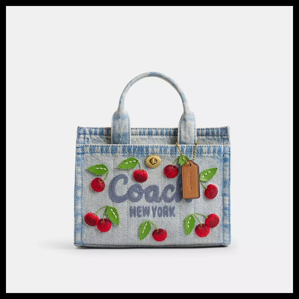 【Coach】Cargo Tote Bag 20 With Cherry Embroidery