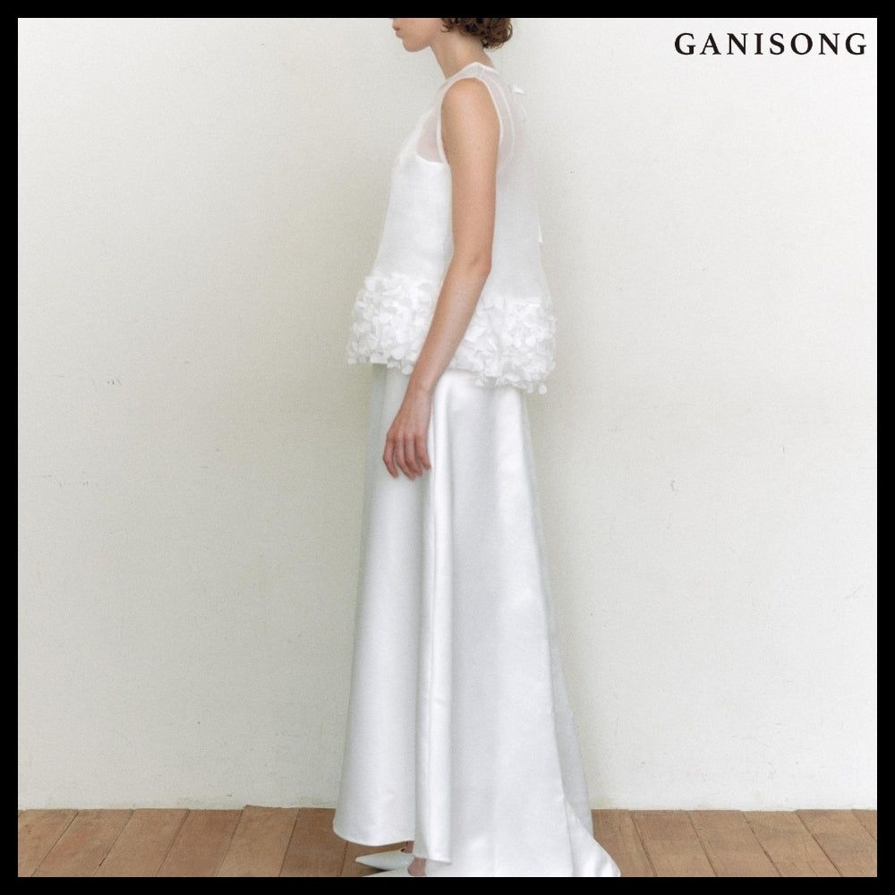 【GANISONG】Bridal Susu Vest Dress White