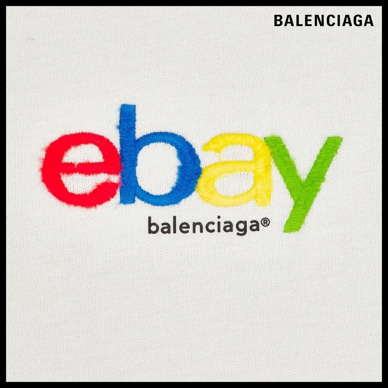【BALENCIAGA】eBay Oversized T-Shirt Dirty White