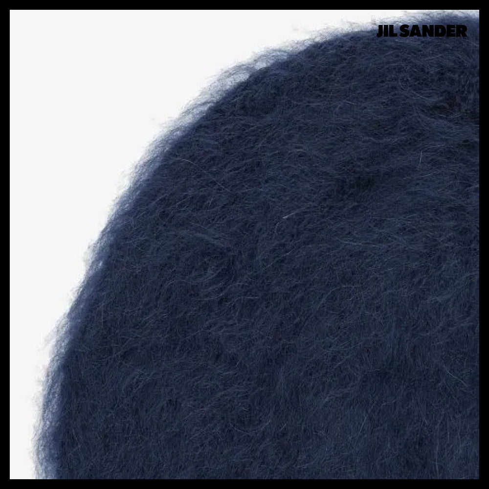 【Jil Sander】Brushed Effect Knit Beanie Navy