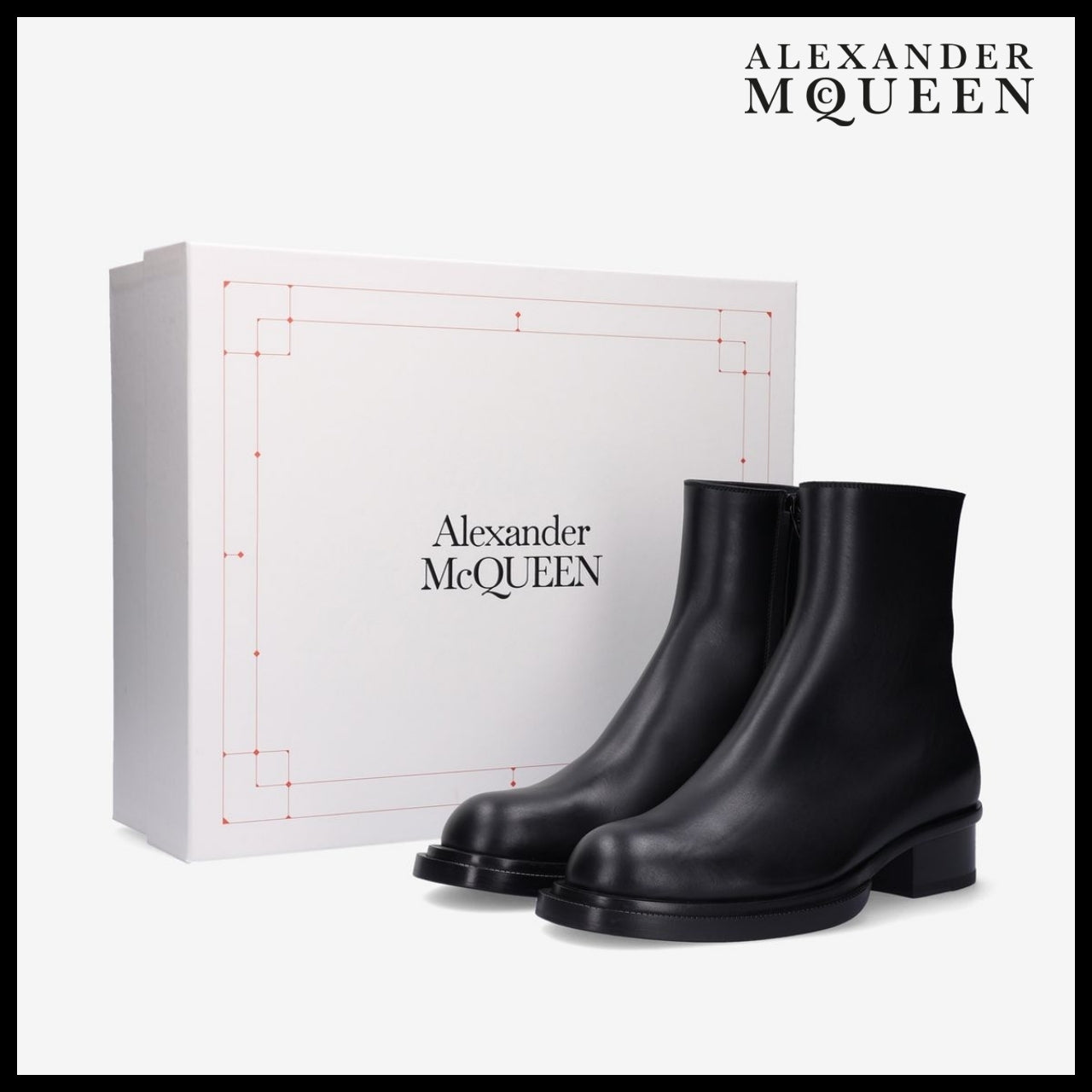 ◆ALEXANDER MCQUEEN◆ アンクルブーツ Ankle Boots Black 厚底
