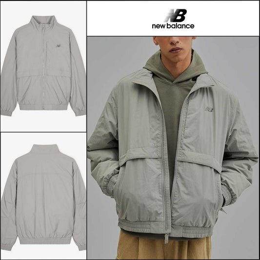 【New Balance】Unisex Heritage Stand Neck Padded JacketTaupe