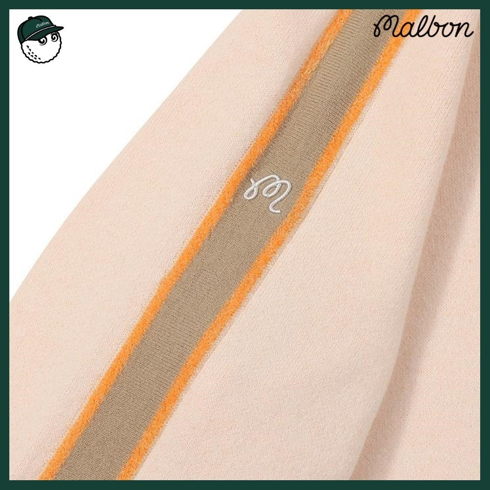 【MALBON GOLF】 SLEEVE CONTRAST COLLARED TOP WOMAN 2COLORS