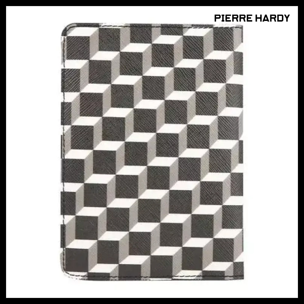【Pierre Hardy】Unisex Cube Black Passport Wallet Travel
