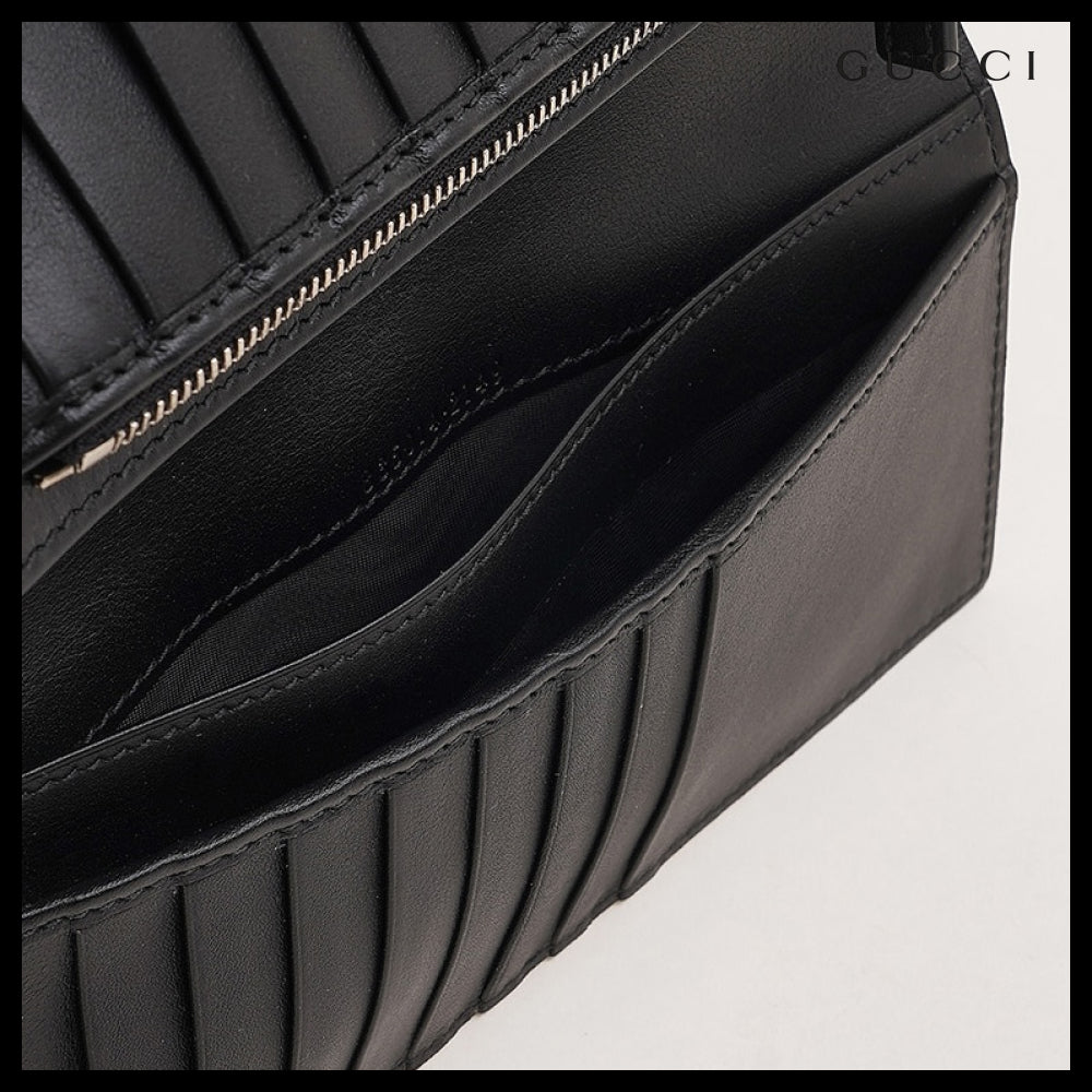 【Gucci】Men's GG Logo Vertical Wallet Luxury Logo