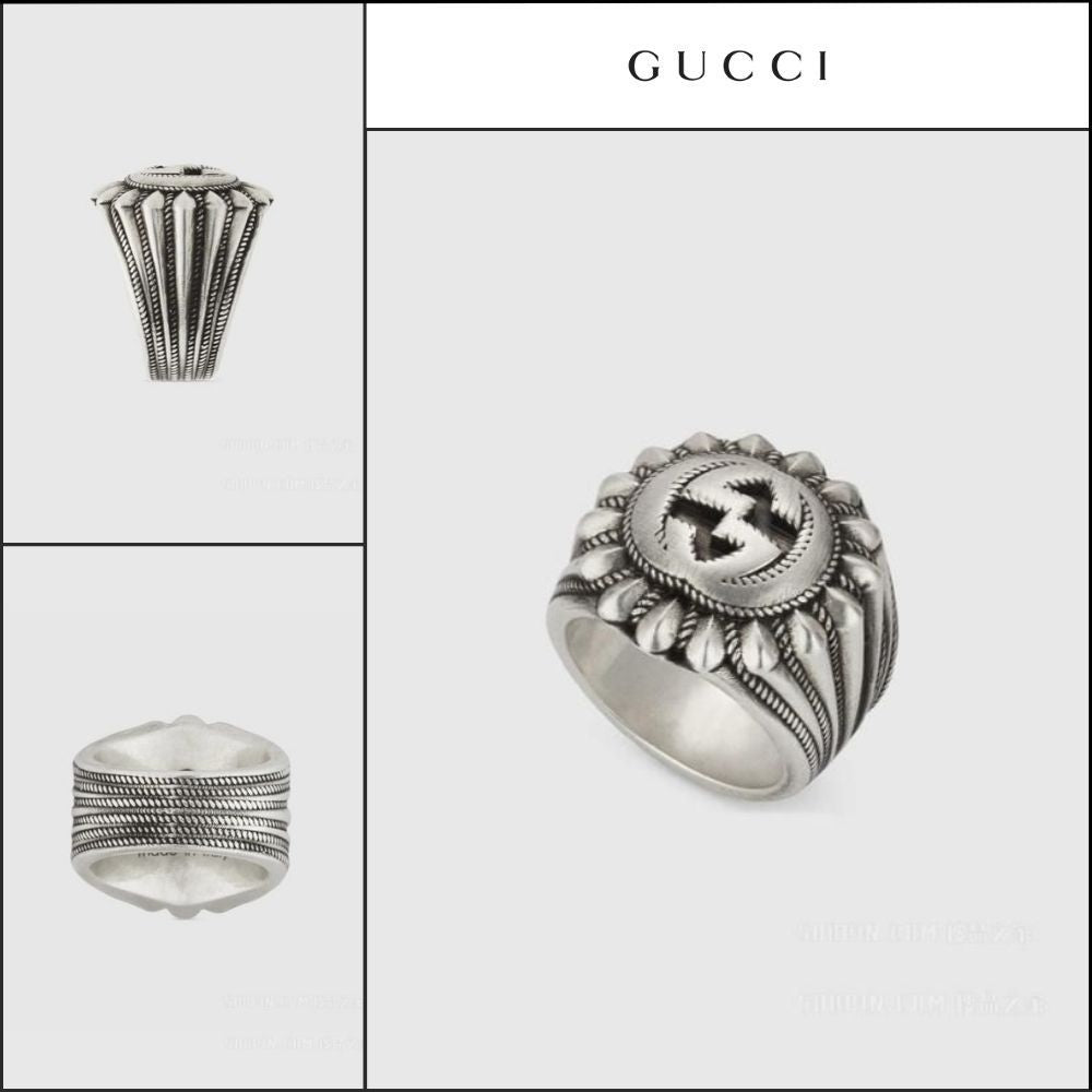 【GUCCI】G SUN FLOWER Sunflower Interlocking Sterling Ring