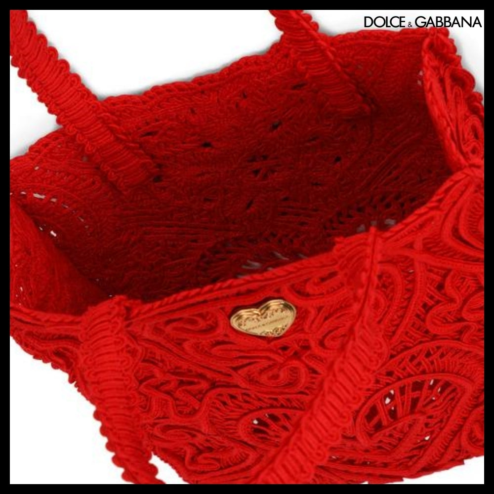 【Dolce&Gabbana】SMALL CORDONETTO LACE SHOPPER